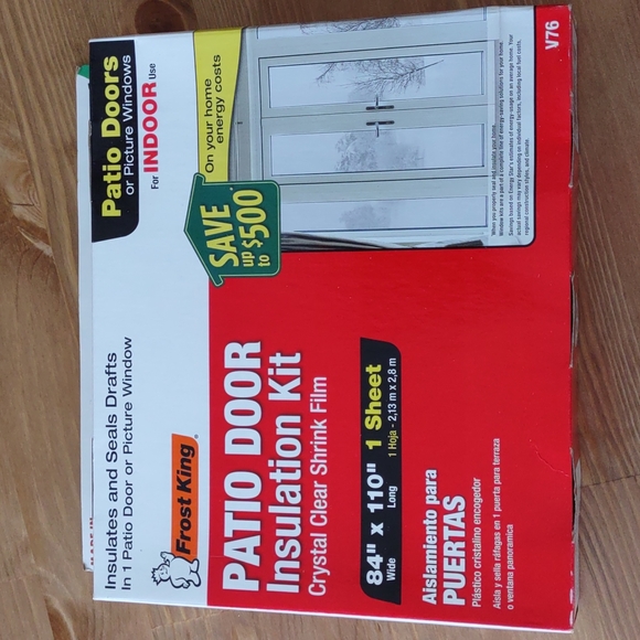 Frost King Window 42" 62" (3 sheets) + Patio Door Insulation kit for indoor use - Picture 4 of 5